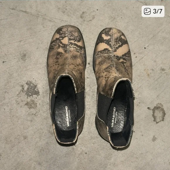 Vagabond Dioon Snakeskin Chelsea Boots Size 38 - Picture 3 of 8
